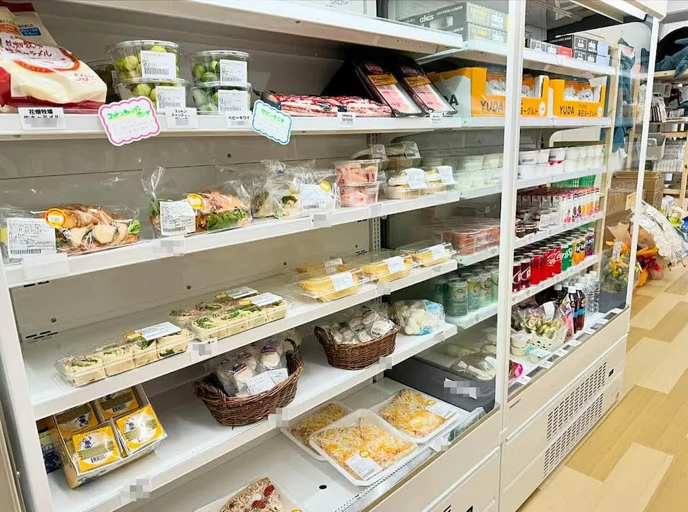 大阪府大阪市港区のコストコ再販店RECOSの冷蔵品の品揃えの雰囲気